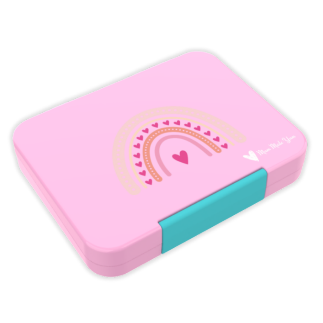 Bento Lunchbox (Large) - Floss Pink Rainbow Love