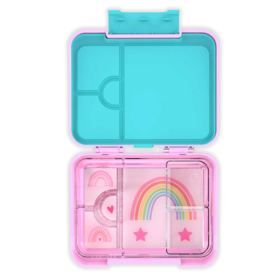 Bento Lunchbox (Large) - Floss Pink Rainbow Love