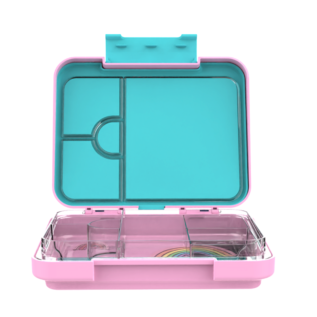 Bento Lunchbox (Large) - Floss Pink Rainbow Love