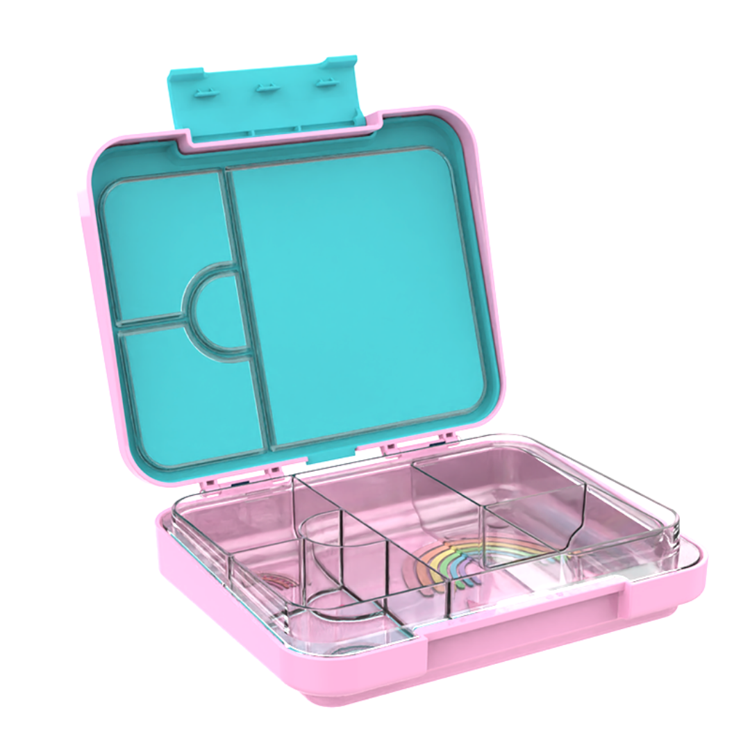 Bento Lunchbox (Large) - Floss Pink Rainbow Love