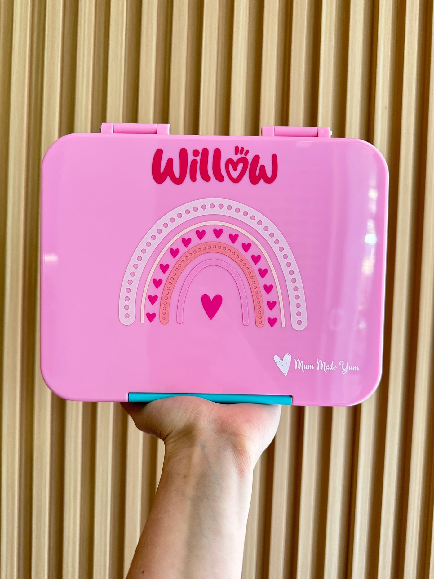 Bento Lunchbox (Large) - Floss Pink Rainbow Love