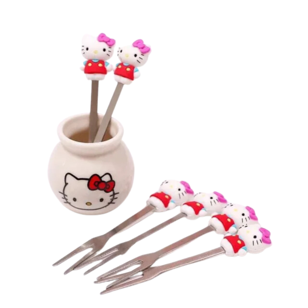 Food Picks/ Forks - Hello Kitty (6 Pieces)3