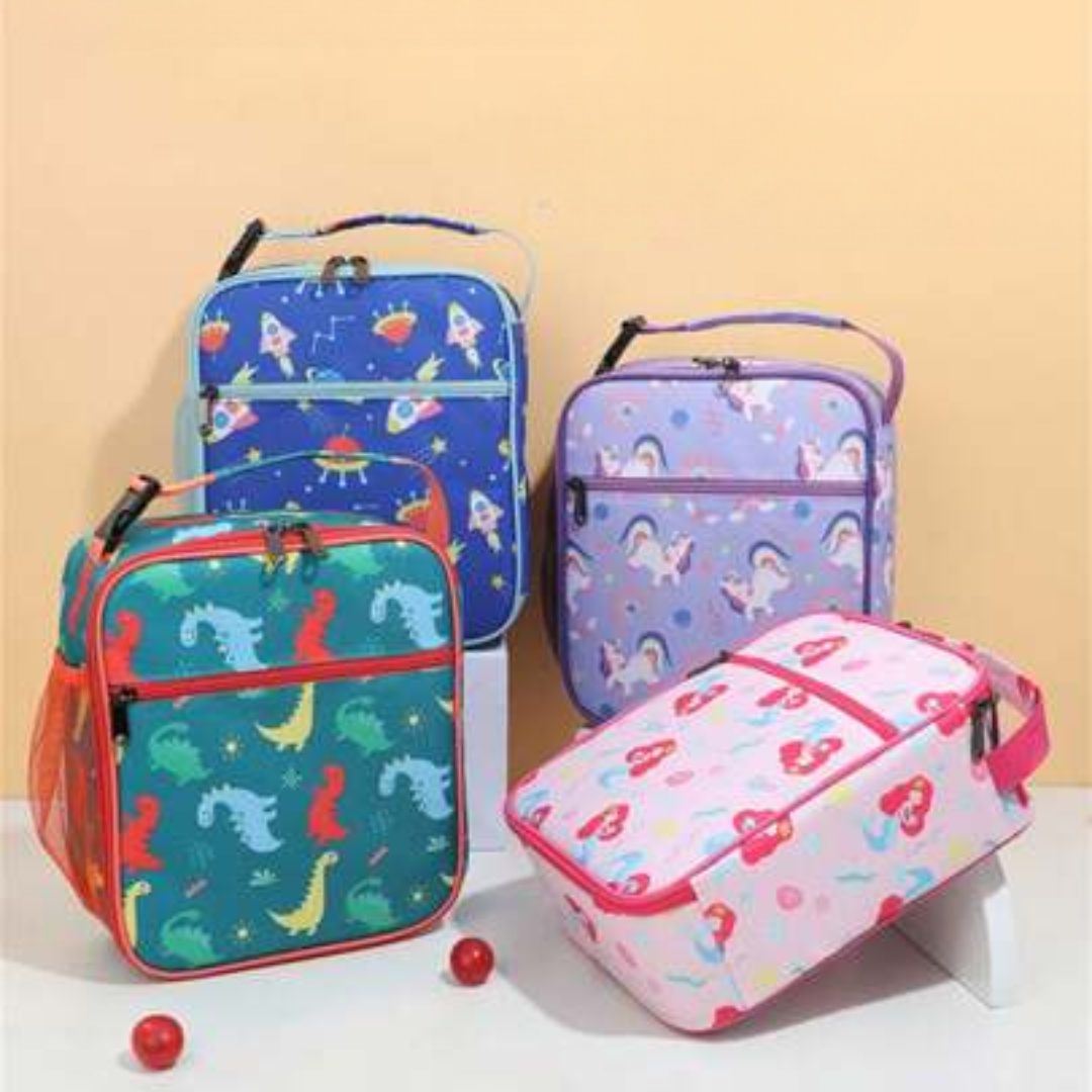Insulated Lunch Cooler Bag – Green Dinosaur