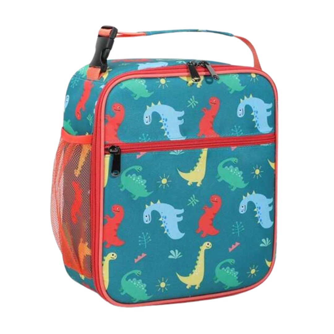 Insulated Lunch Cooler Bag – Green Dinosaur