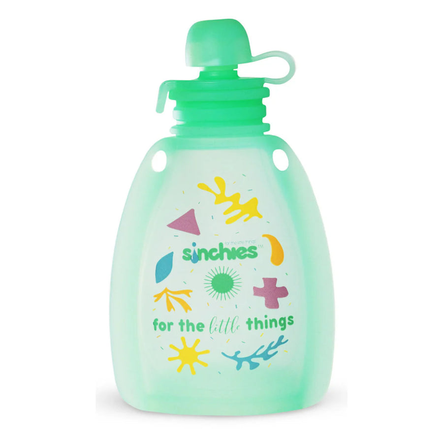 Sinchies 120ml Reusable Food Squeezy - Green Pastel