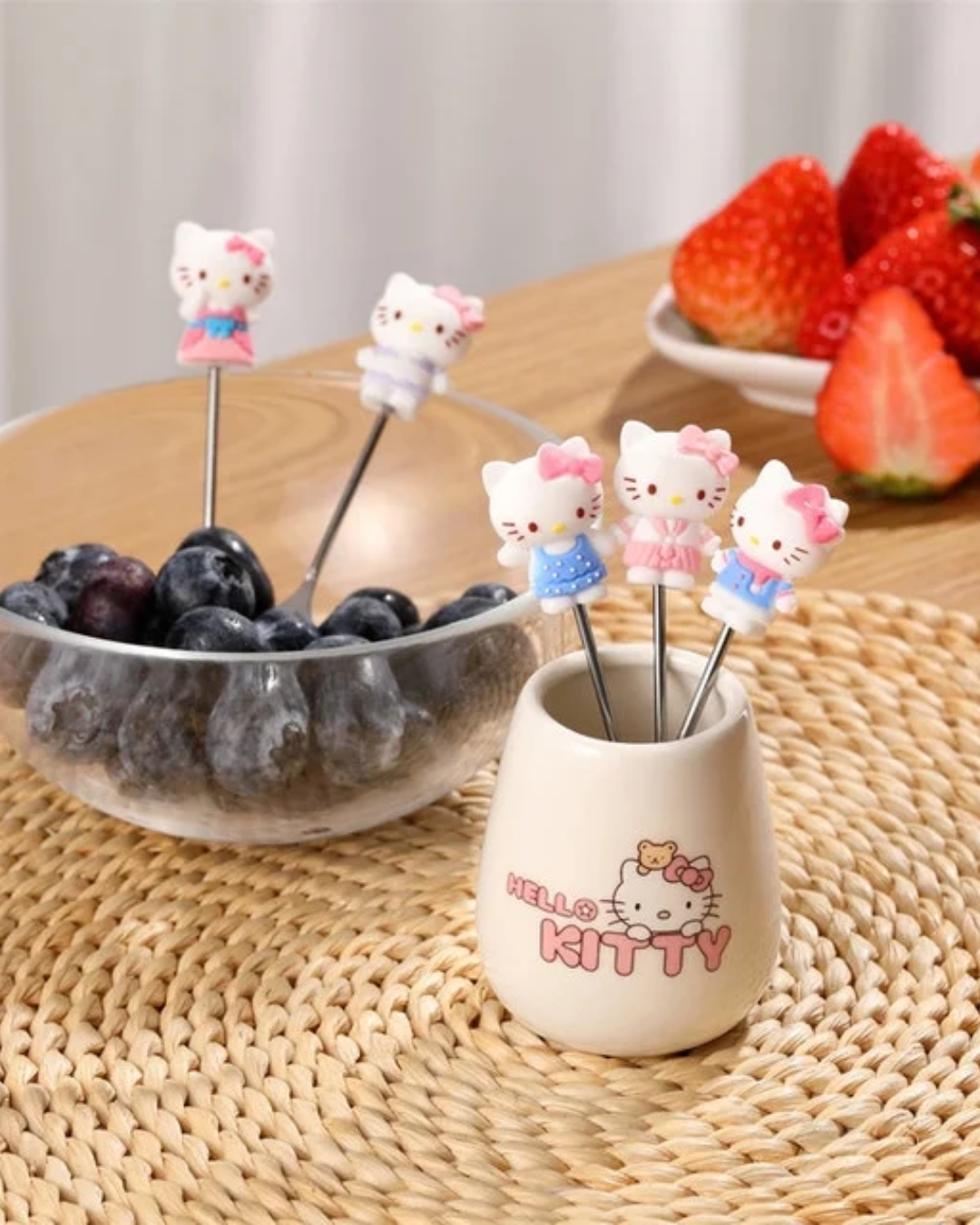 Food Picks/ Forks - Hello Kitty (5 Pieces)