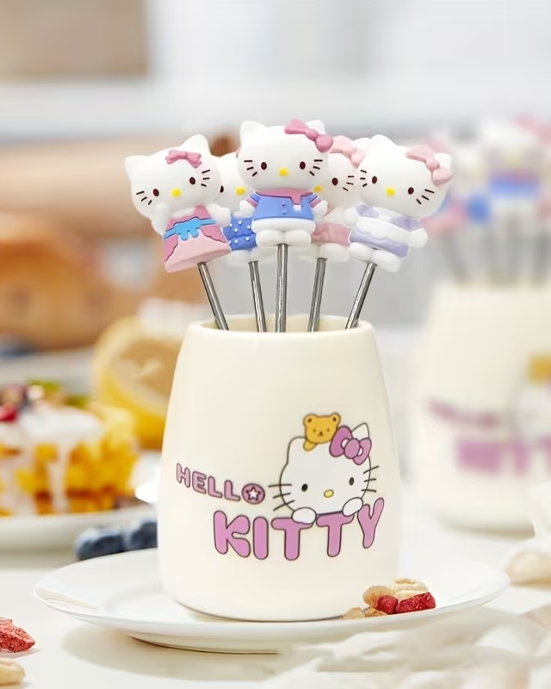 Food Picks/ Forks - Hello Kitty (5 Pieces)