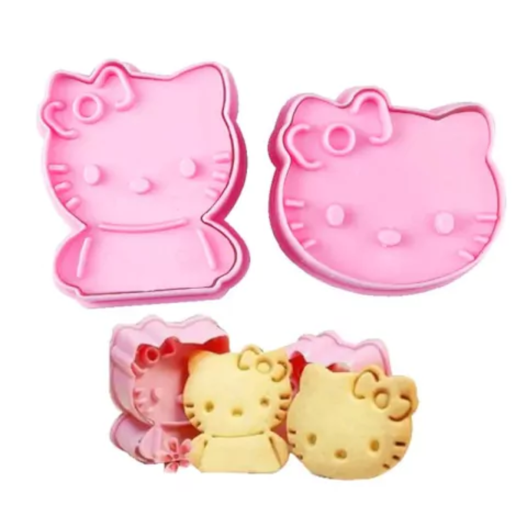 Hello Kitty Cookie Mould Cutter - 2 Pieces3