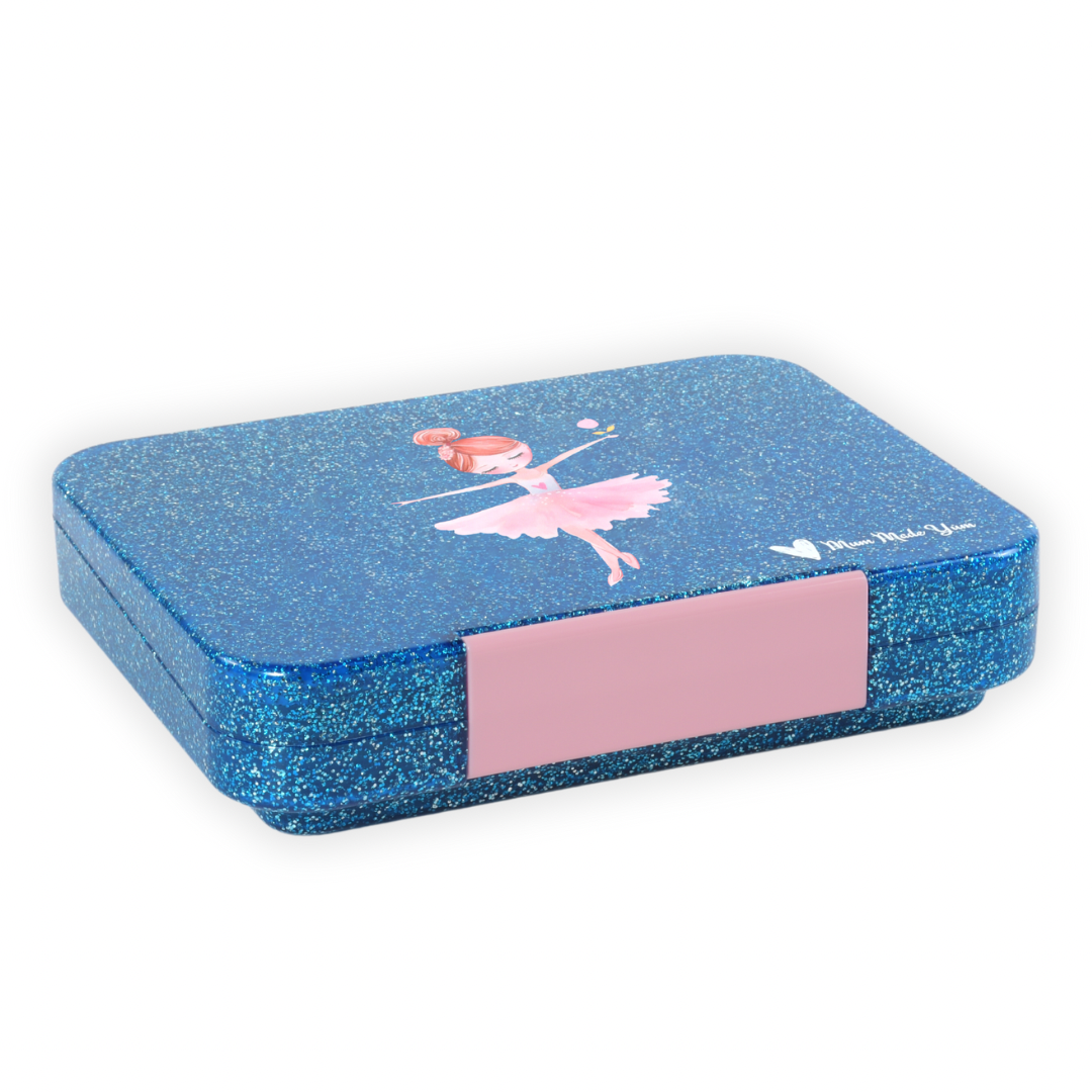 Bento Lunchbox (Large) - Sparkle Blue Ballerina