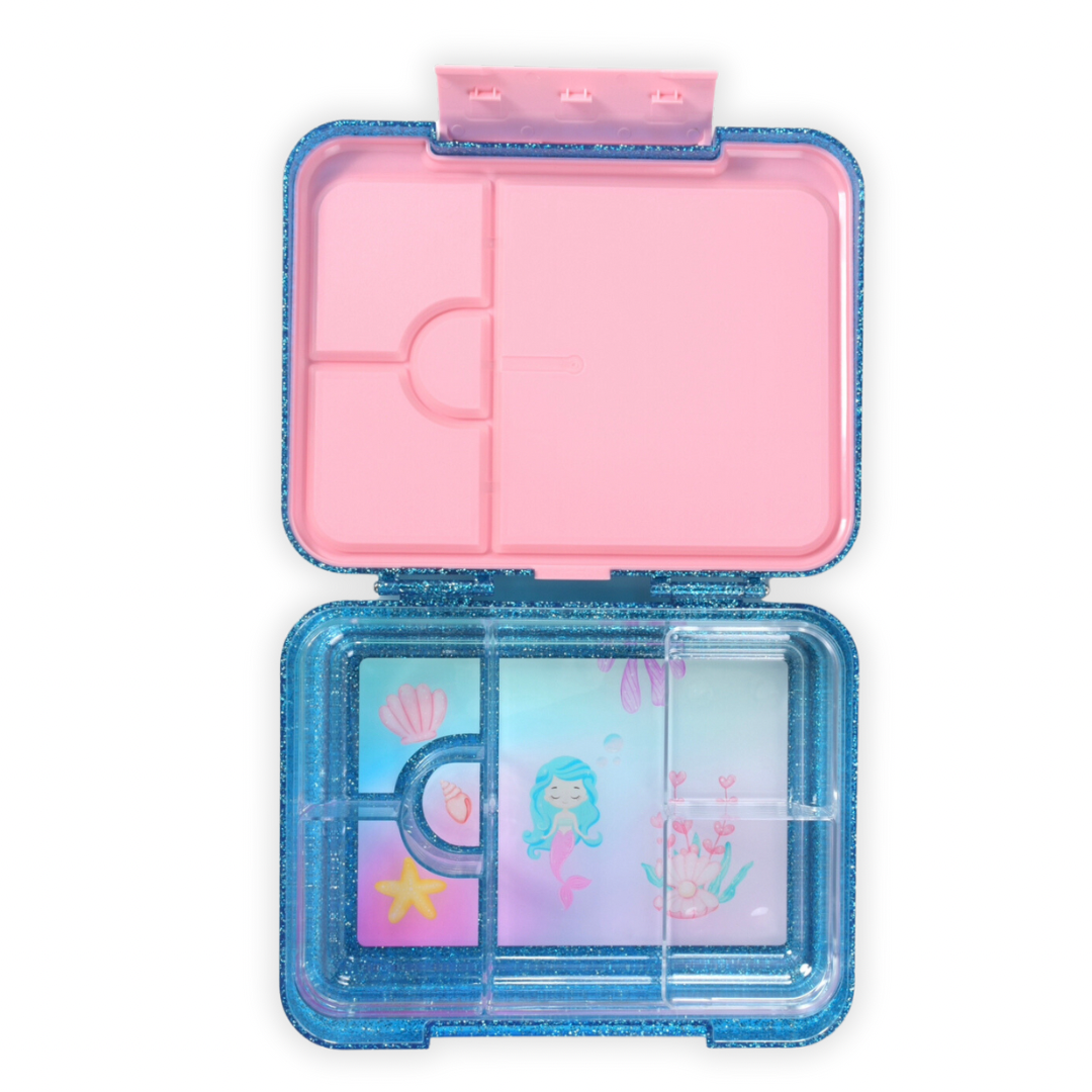 Bento Lunchbox (Large) - Sparkle Blue Mermaid 2.0