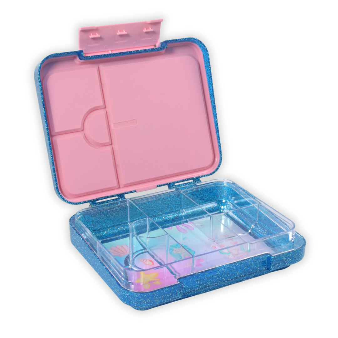 Bento Lunchbox (Large) - Sparkle Blue Mermaid 2.0
