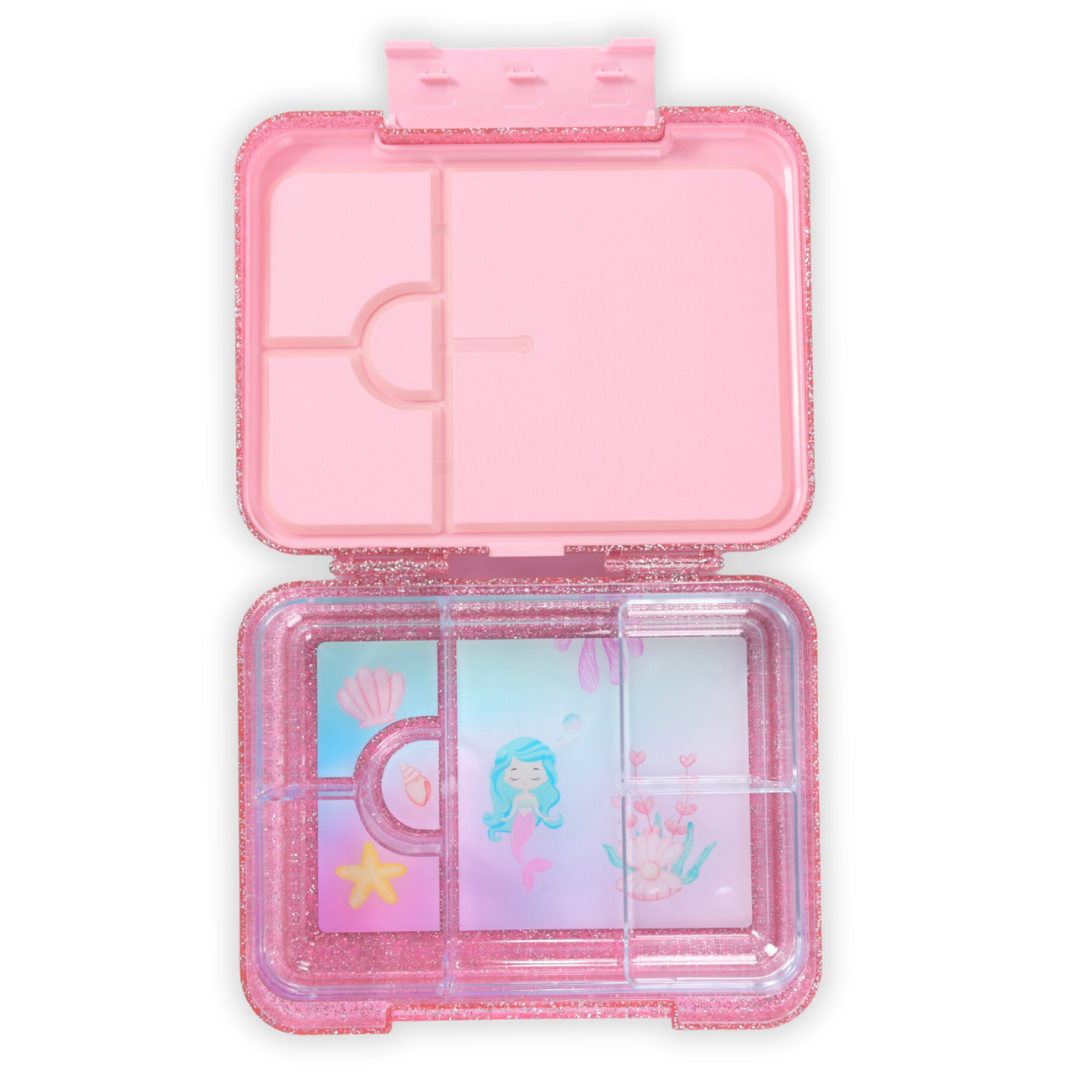 Bento Lunchbox (Large) - Sparkle Pink Mermaid 2.0 