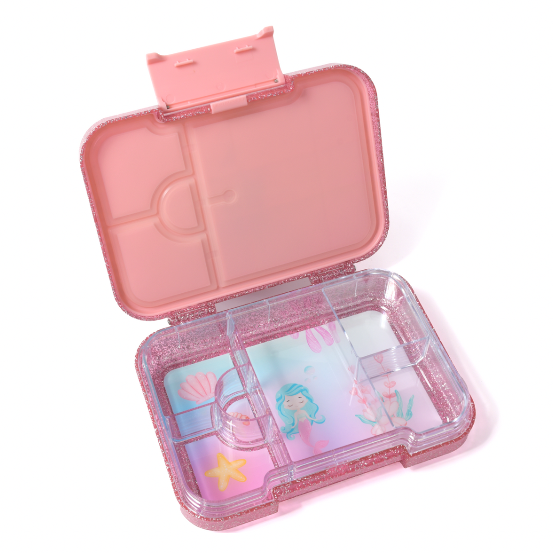 Bento Lunchbox (Medium) - Sparkle Pink Mermaid 2.0
