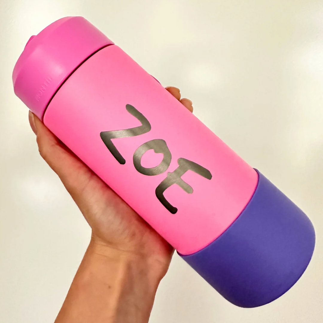 Personalised MontiiCo Drink water bottle pink