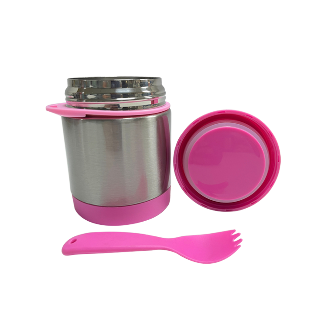 Insulated Thermal Food Jar (Leak-Proof) - Large - Pink 