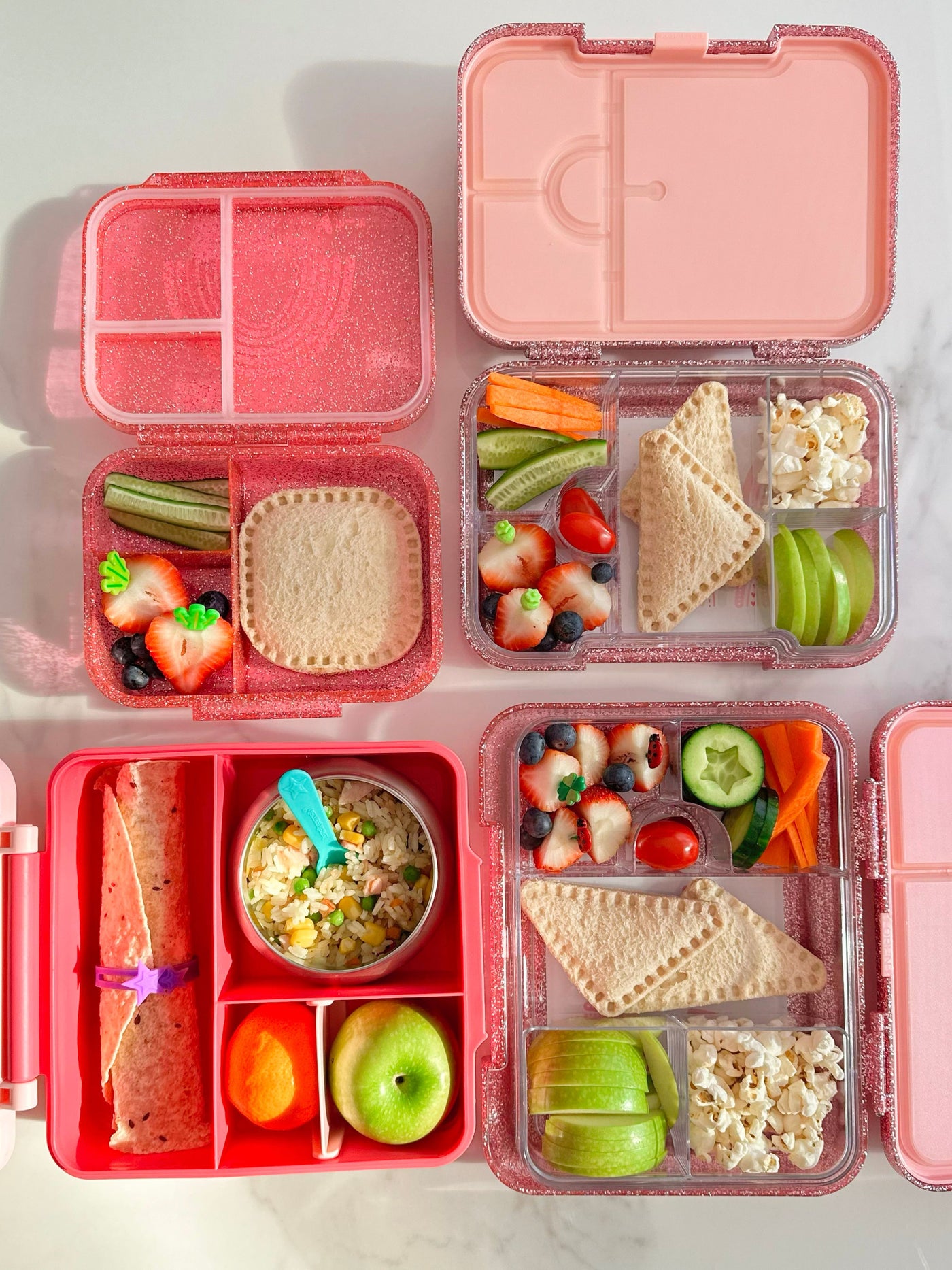 Bento Lunchbox (Large) - Sparkle Purple Butterfly