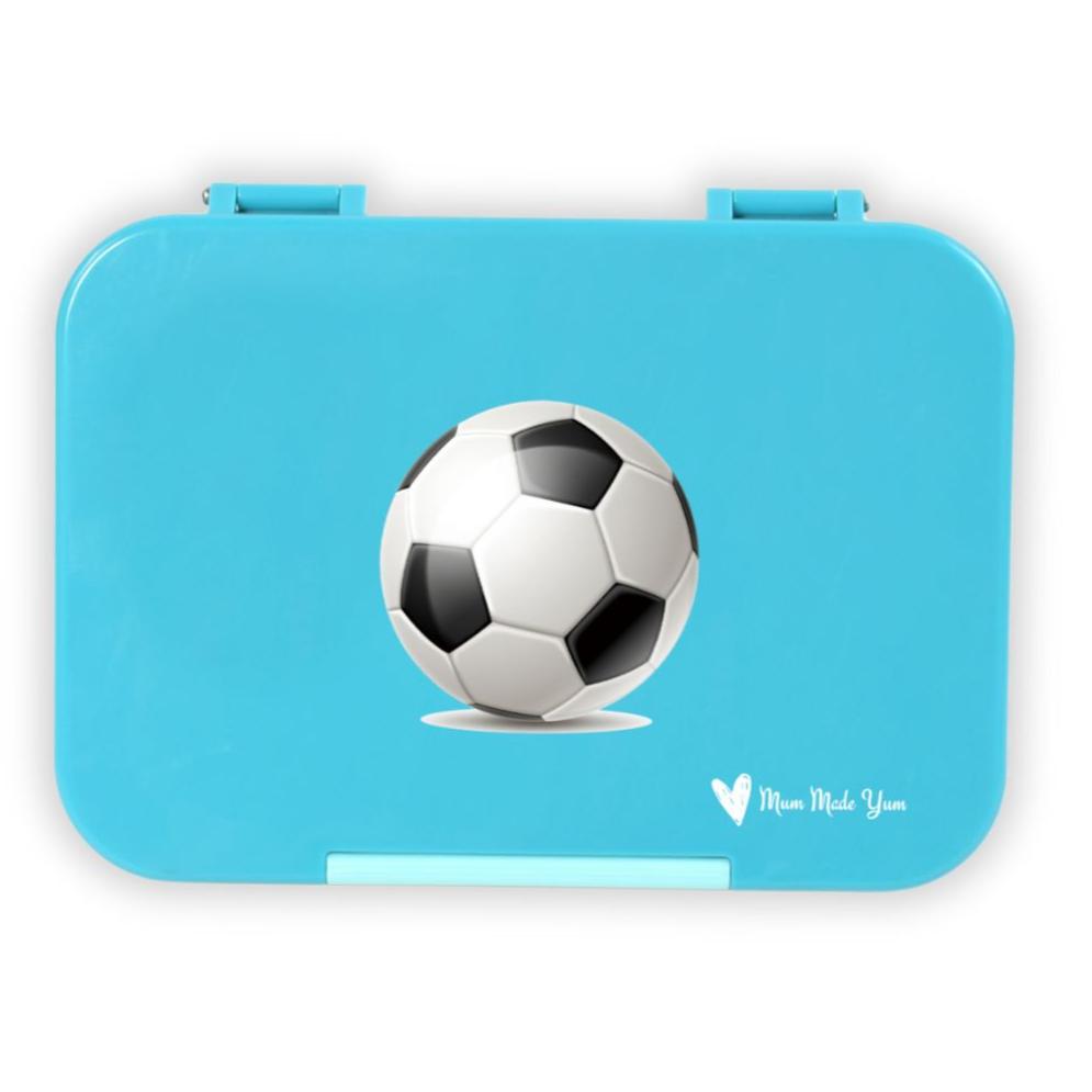 Bento Lunchbox (Medium) - Light Blue Soccer