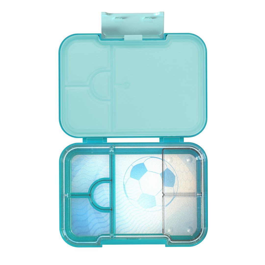 Bento Lunchbox (Medium) - Light Blue Soccer