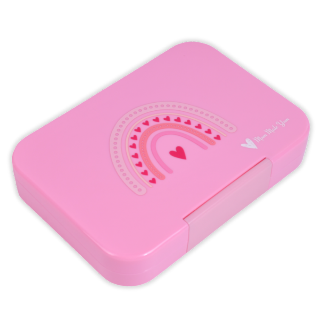 Bento Lunchbox (Medium) - Light Pink Rainbow Love
