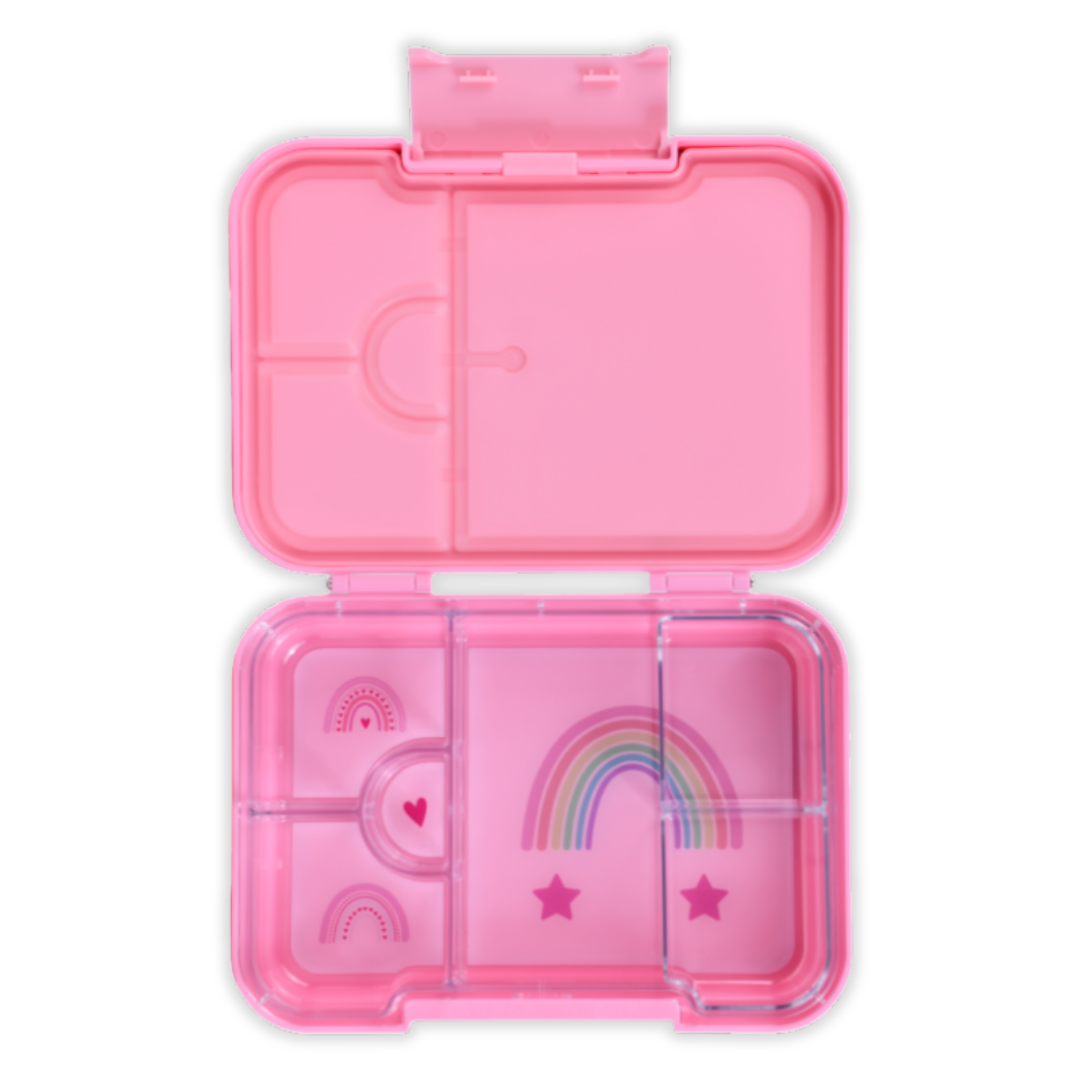 Bento Lunchbox (Medium) - Light Pink Rainbow Love