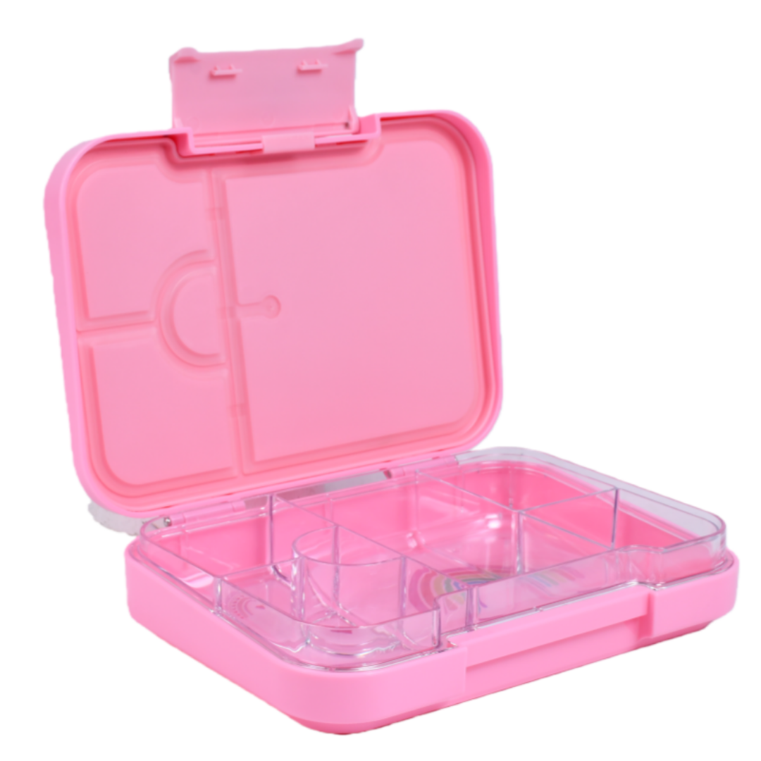 Bento Lunchbox (Medium) - Light Pink Rainbow Love