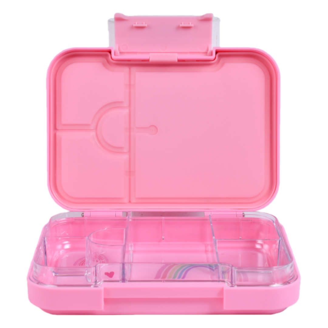 Bento Lunchbox (Medium) - Light Pink Rainbow Love