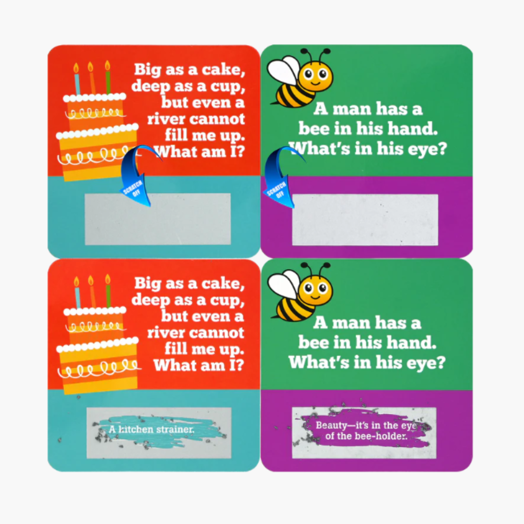 Riddle Note Cards Lunchbox Notes Riddles Scratch-Off Deck (Set of 60 cards) | Mum Made Yum