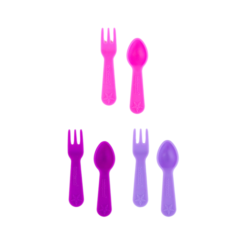 Lunch Punch Fork and Spoon Set - Blush