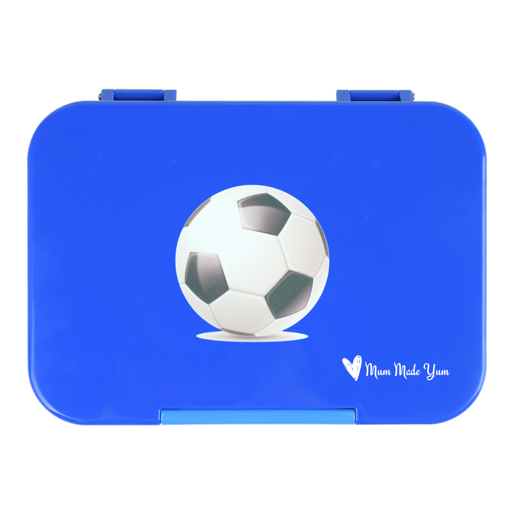Bento Lunchbox (Medium) - Dark Blue Football Soccer 
