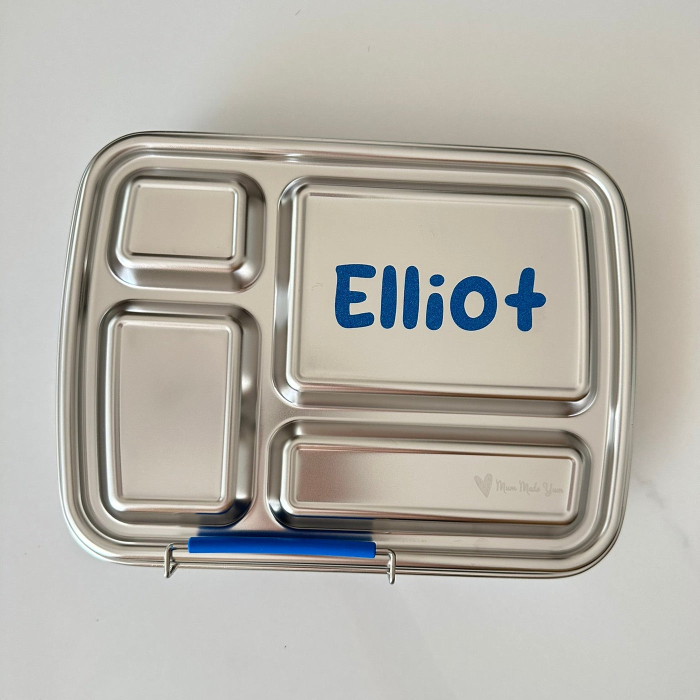 Mighty Stainless Steel 4-Compartment Lunchbox - Blue