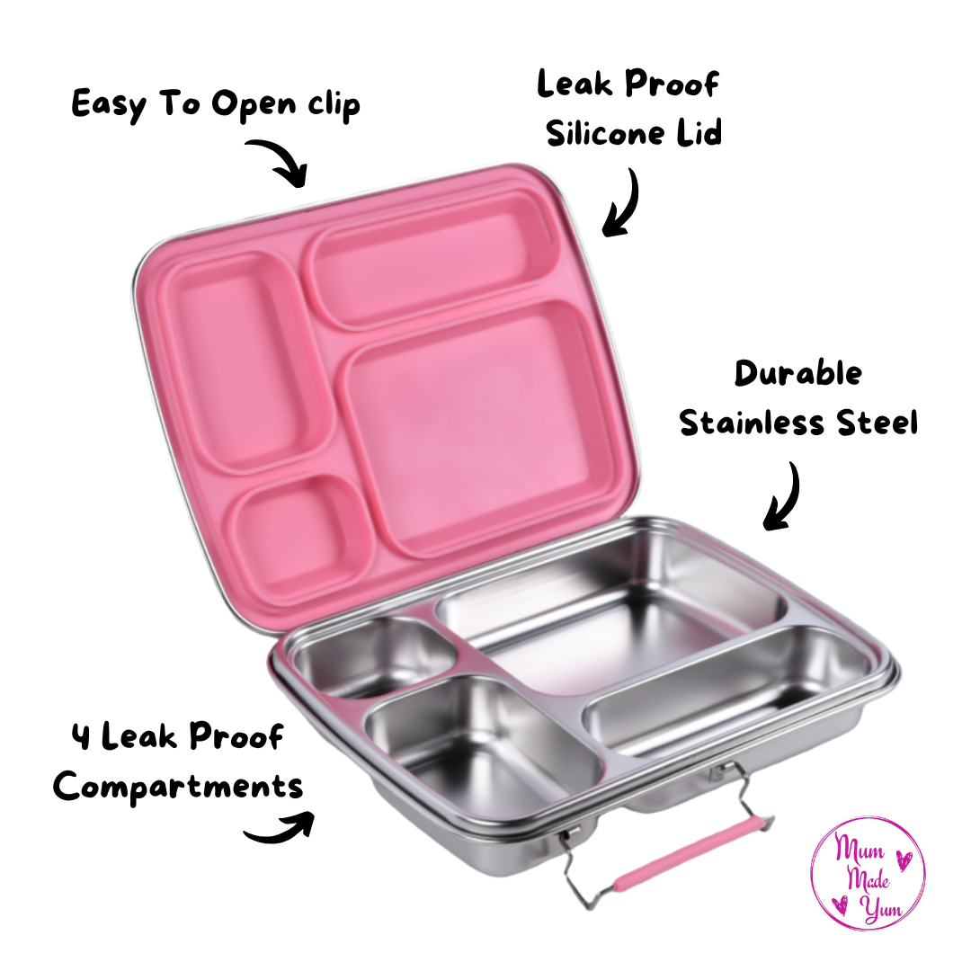 BUNDLE: Light Pink Mighty-4 Stainless Steel Lunchbox Value Bundle - PRE ORDER