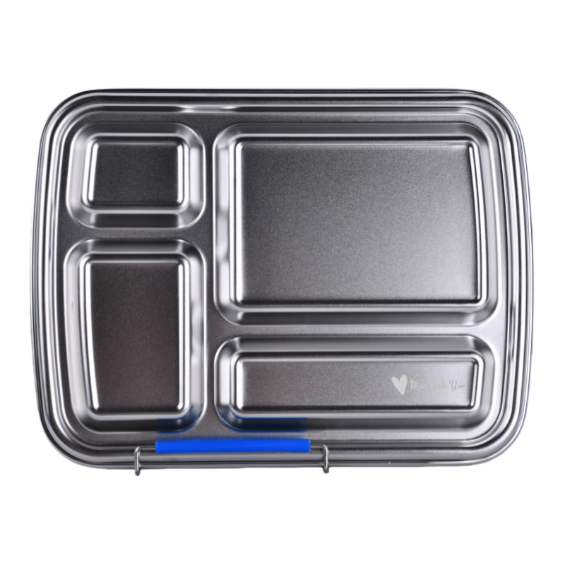 Mighty Stainless Steel 4-Compartment Lunchbox - Blue