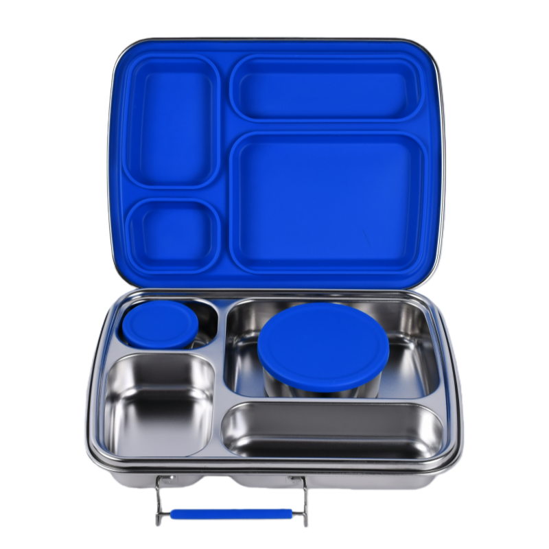 Mighty Minis Stainless Steel Round Containers – Set of 2 - Blue