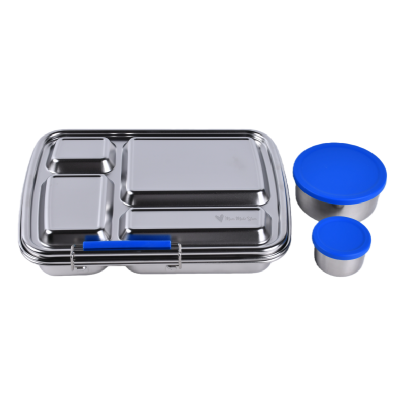 BUNDLE: Blue Mighty-4 Stainless Steel Lunchbox Value Bundle