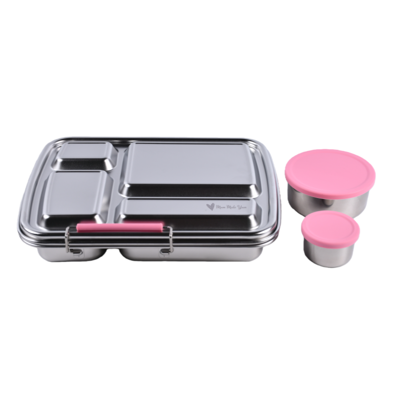 BUNDLE: Light Pink Mighty-4 Stainless Steel Lunchbox Value Bundle - PRE ORDER