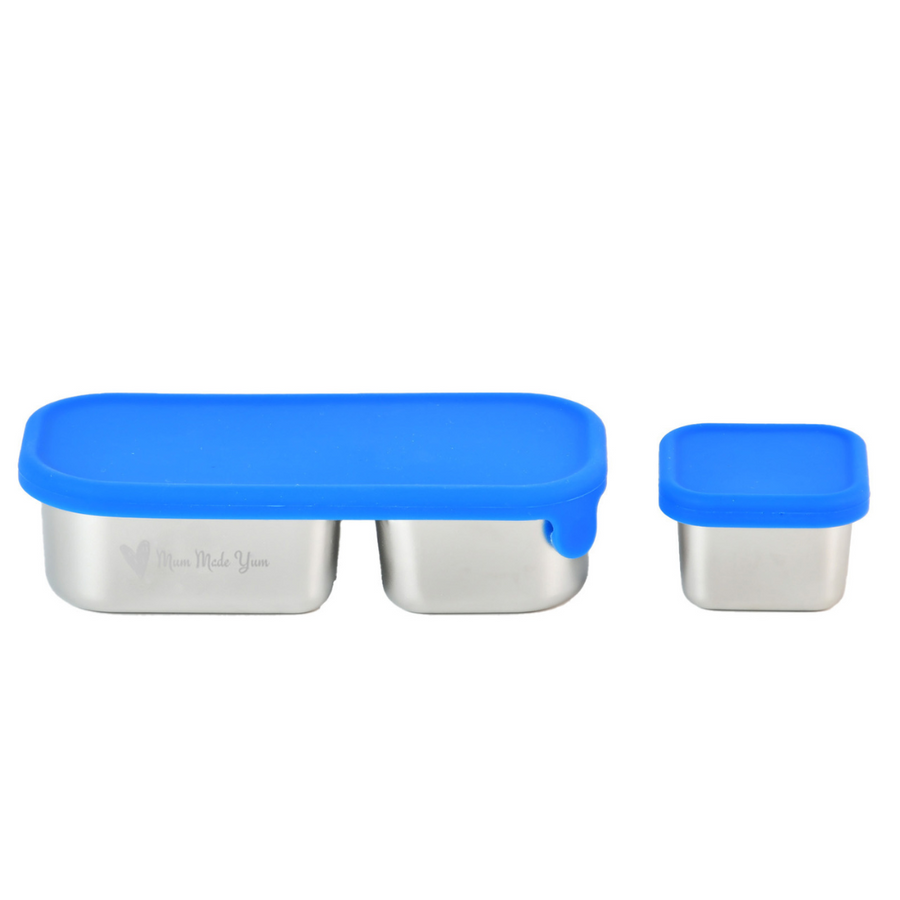 Mighty Minis Stainless Steel Containers – Set of 2 - Blue
