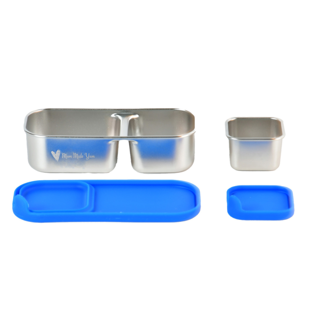 Mighty Minis Stainless Steel Containers – Set of 2 - Blue