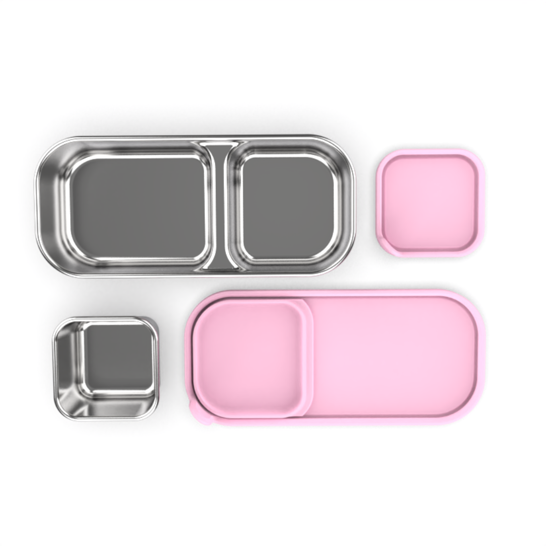 Mighty Minis Stainless Steel Containers – Set of 2 - Light Pink