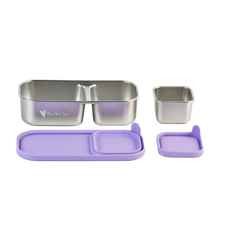 Mighty Minis Stainless Steel Containers – Set of 2 - Lilac