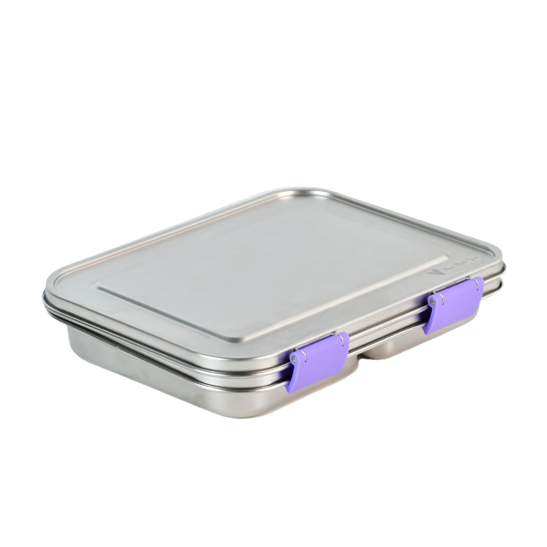 Mighty Stainless Steel 3-Compartment Lunchbox - Lilac