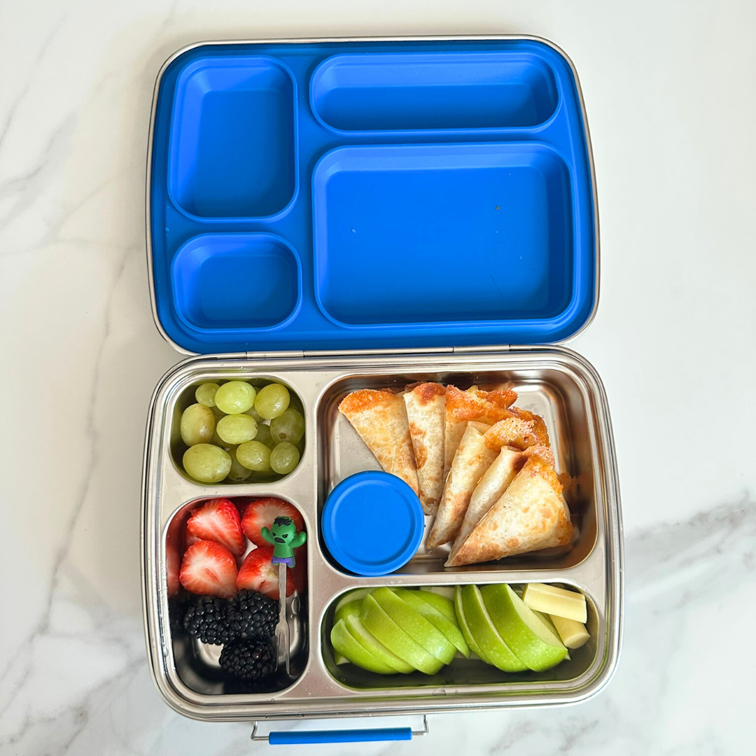 Mighty Stainless Steel 4-Compartment Lunchbox - Blue