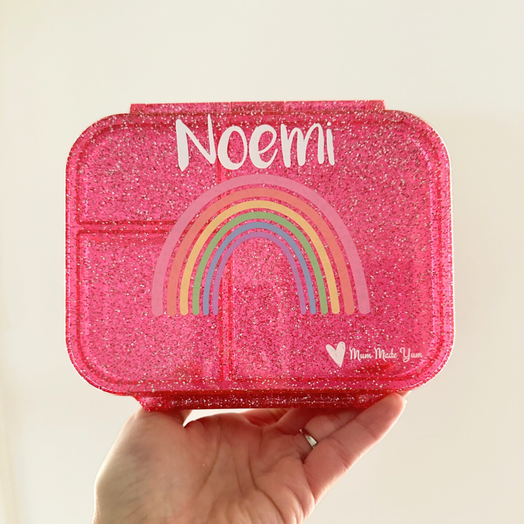 Bento Lunchbox (Mini Snack) - Sparkle Pink Rainbow