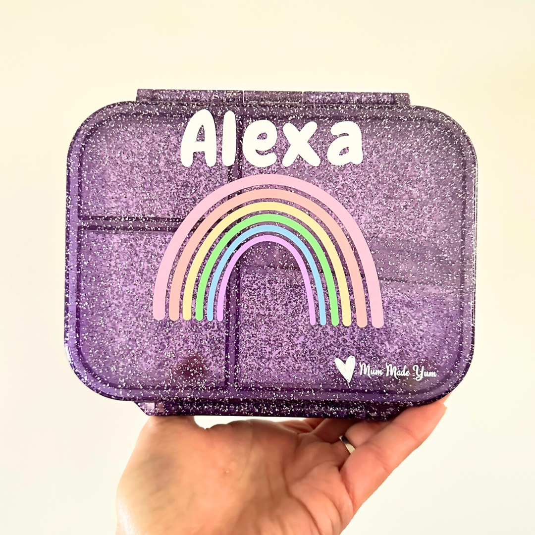 Bento Lunchbox (Mini Snack) - Sparkle Purple Rainbow