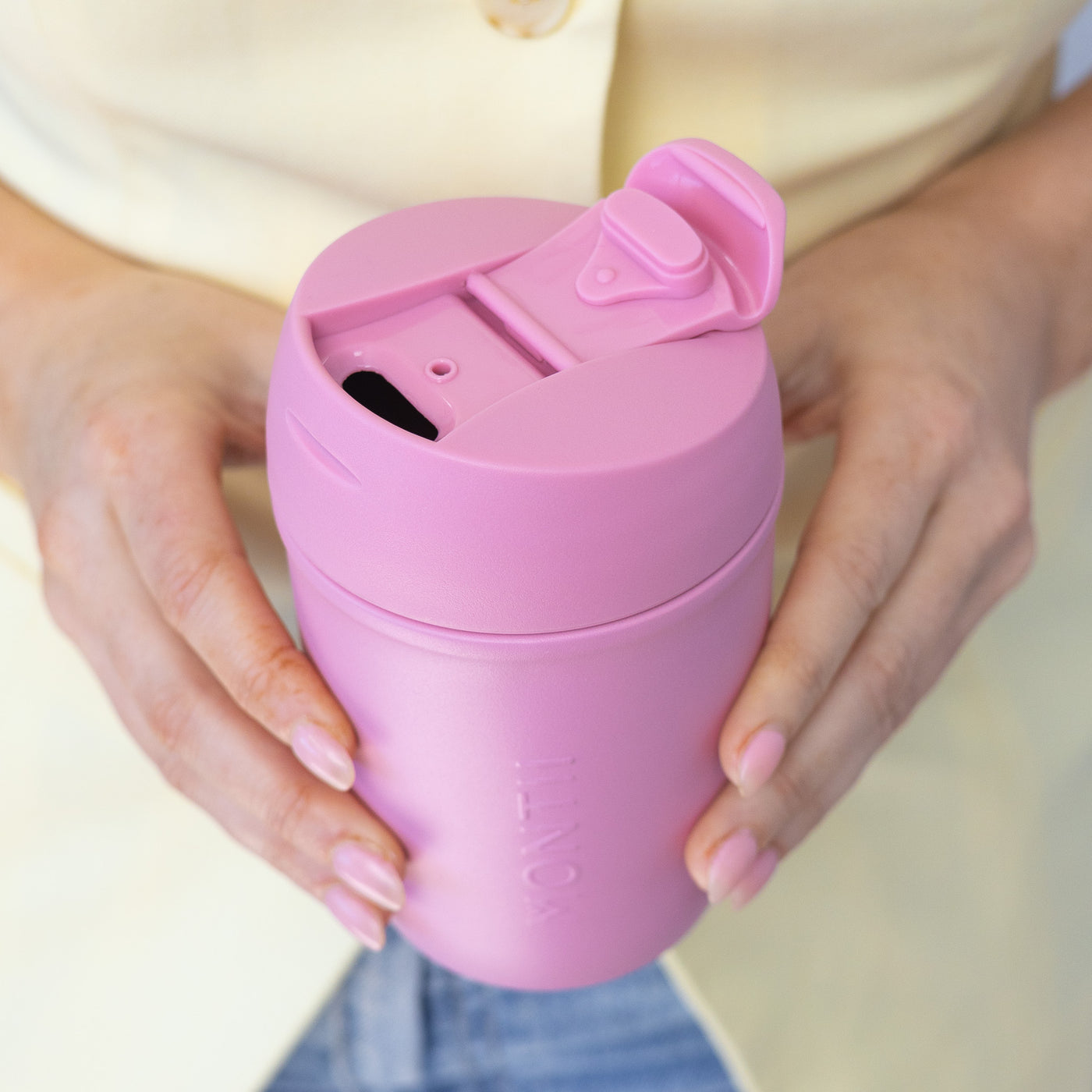 MontiiCo Travel Coffee Cup - 380ml - Bubblegum