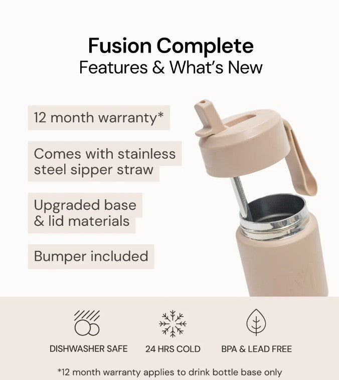 MontiiCo Fusion Complete Drink Bottle 475mls - Floss Pink