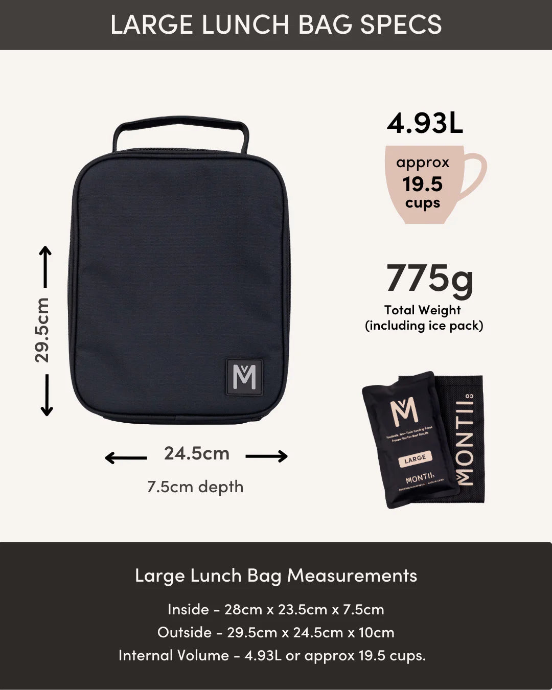 MontiiCo Large Insulated Lunch Bag - Daydreamer