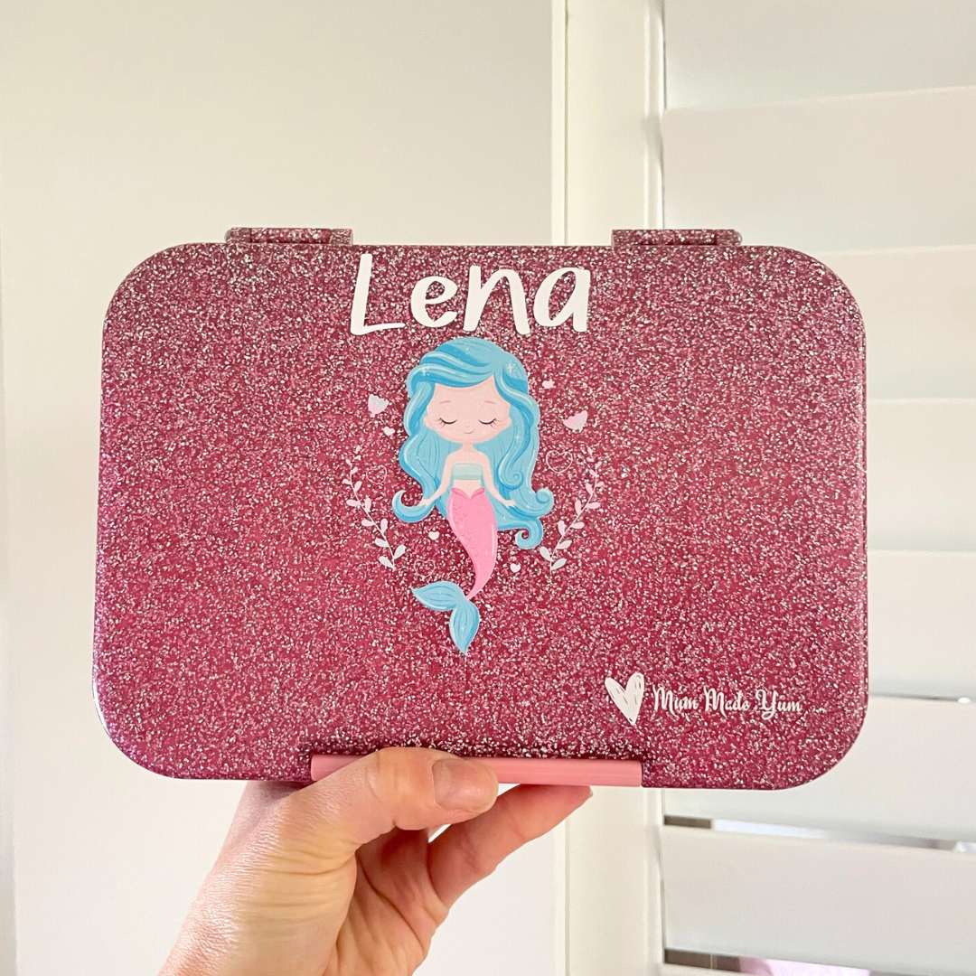 Bento Lunchbox (Medium) - Sparkle Pink Mermaid 5