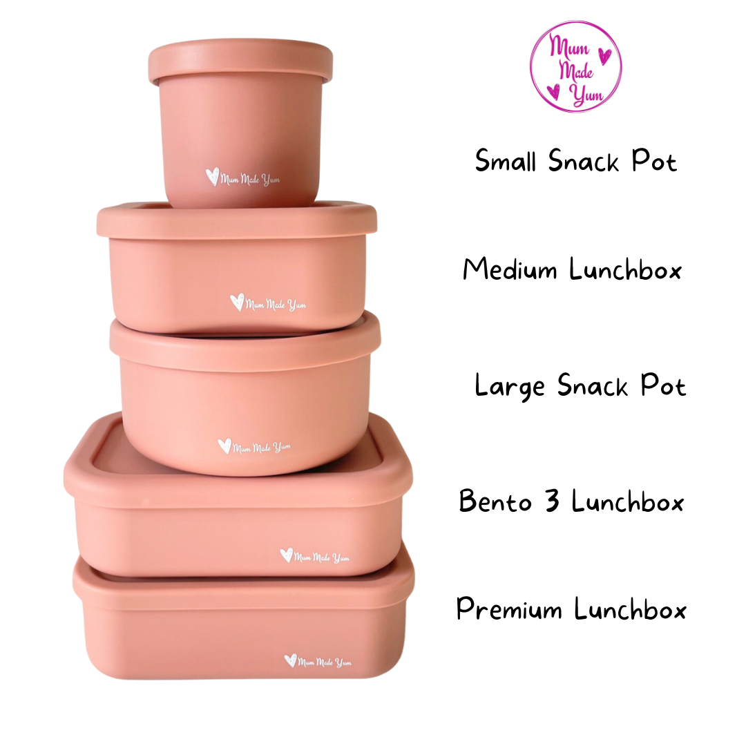 Silicone Bento Lunchbox - Pink