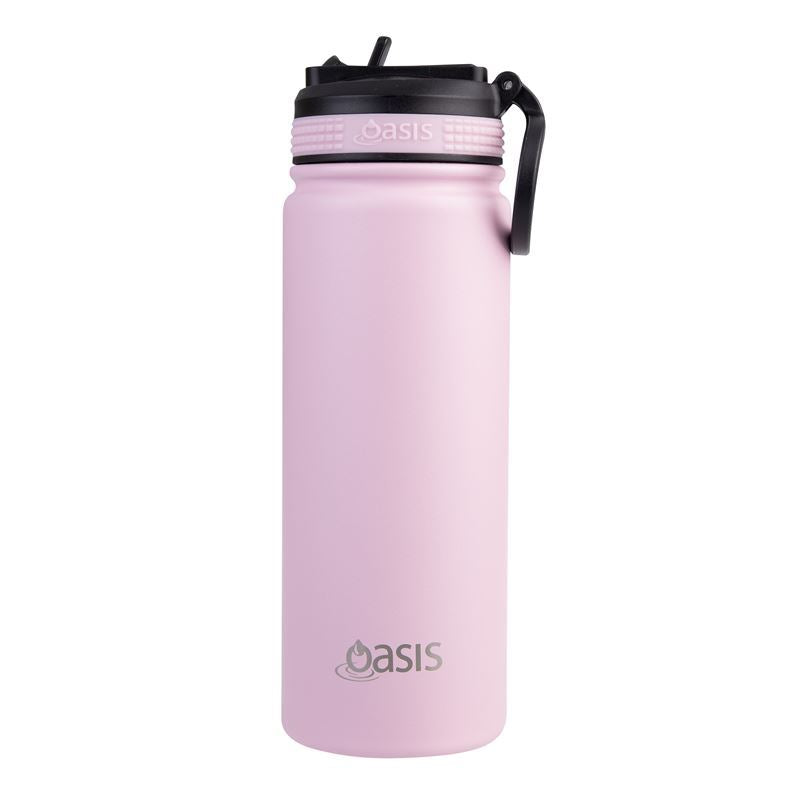 Oasis Stainless Steel Insulated Sipper Drink Bottle 550ml - Carnation Pink