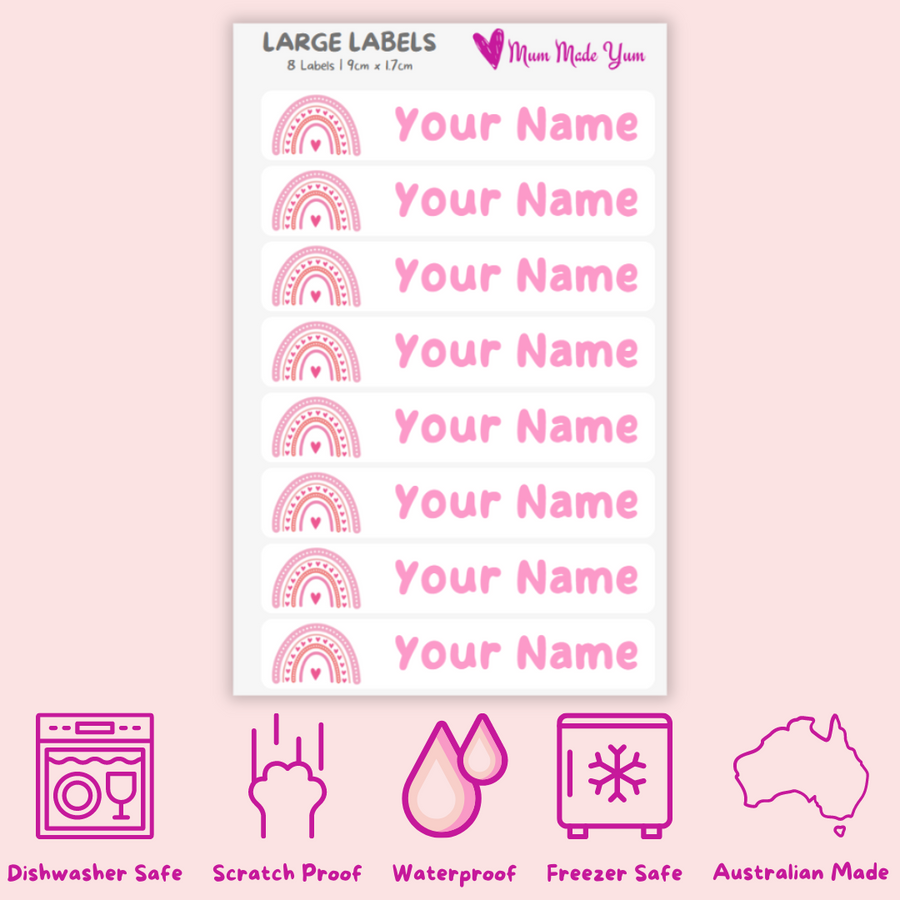 Personalised Custom Name Label Sheet - Large (8 Labels)